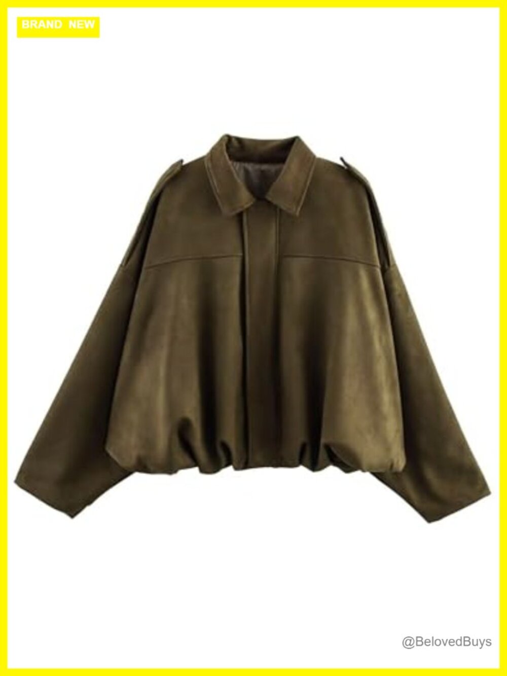 Women Faux Suede Cropped Bomber Jacket
